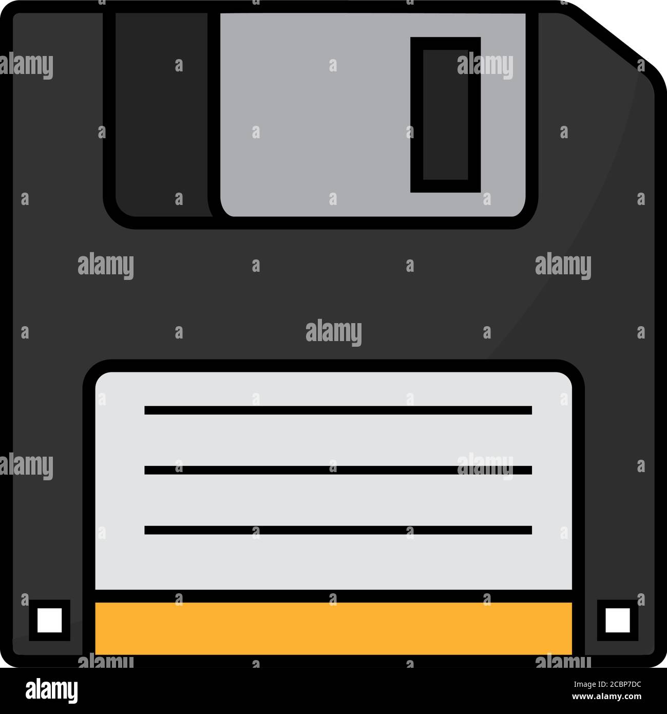 Isolated disket icon Stock Vector
