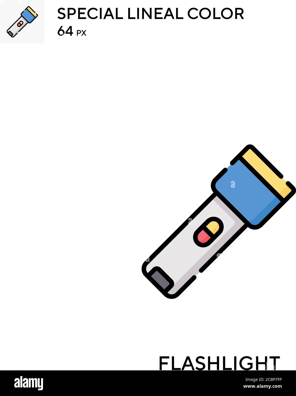 Flashlight Special lineal color vector icon. Flashlight icons for your ...