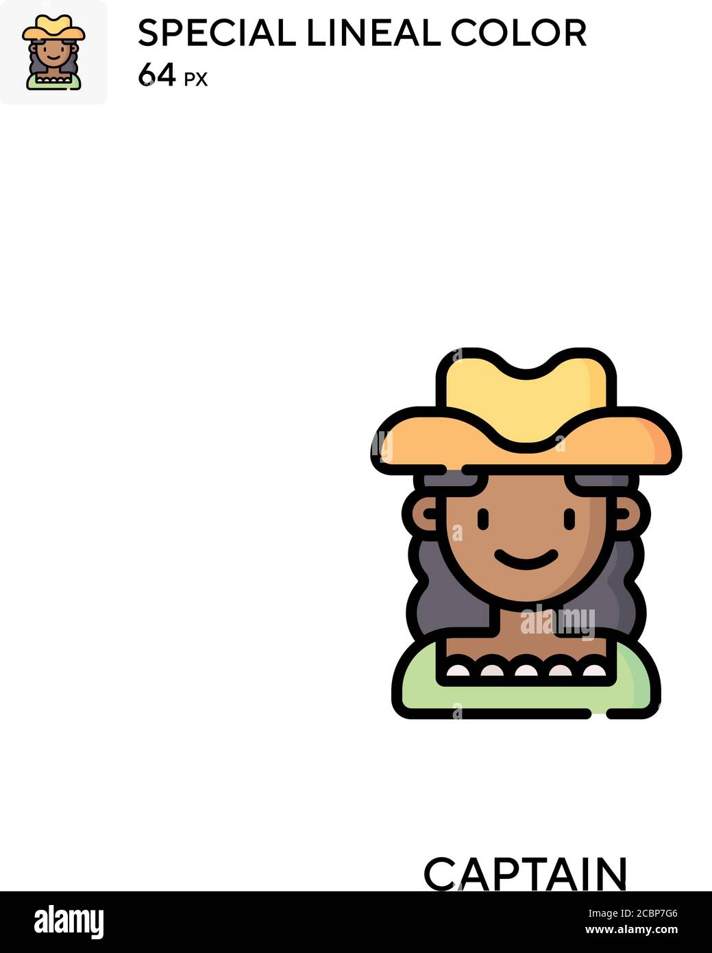 Captain Special lineal color vector icon. Captain icons for your ...