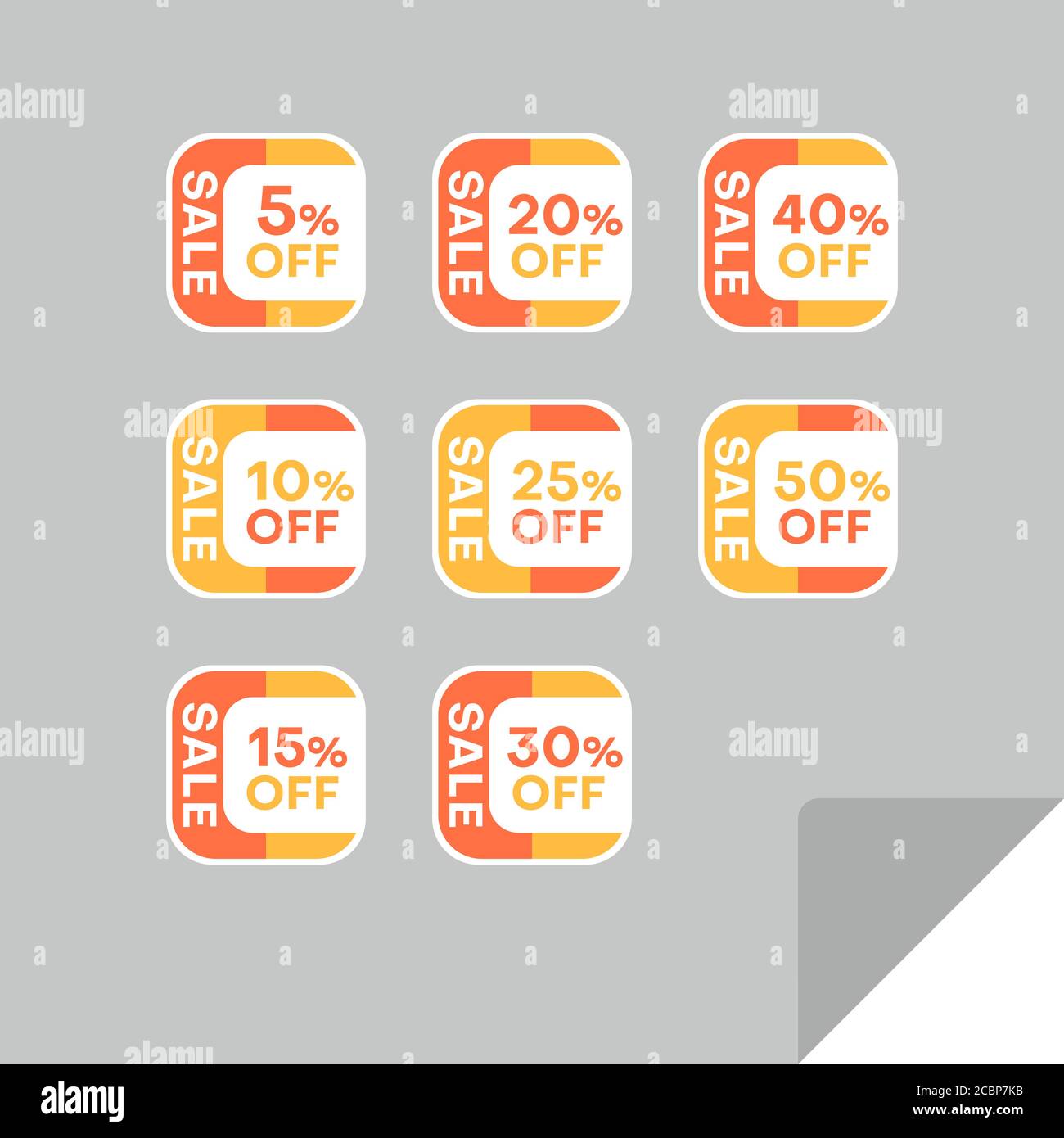 Set of discount labels to attract customers' attention. Timeless easy-to-read  design. Also suitable for web page ads, tags, discount offer price label  Stock Vector Image & Art - Alamy