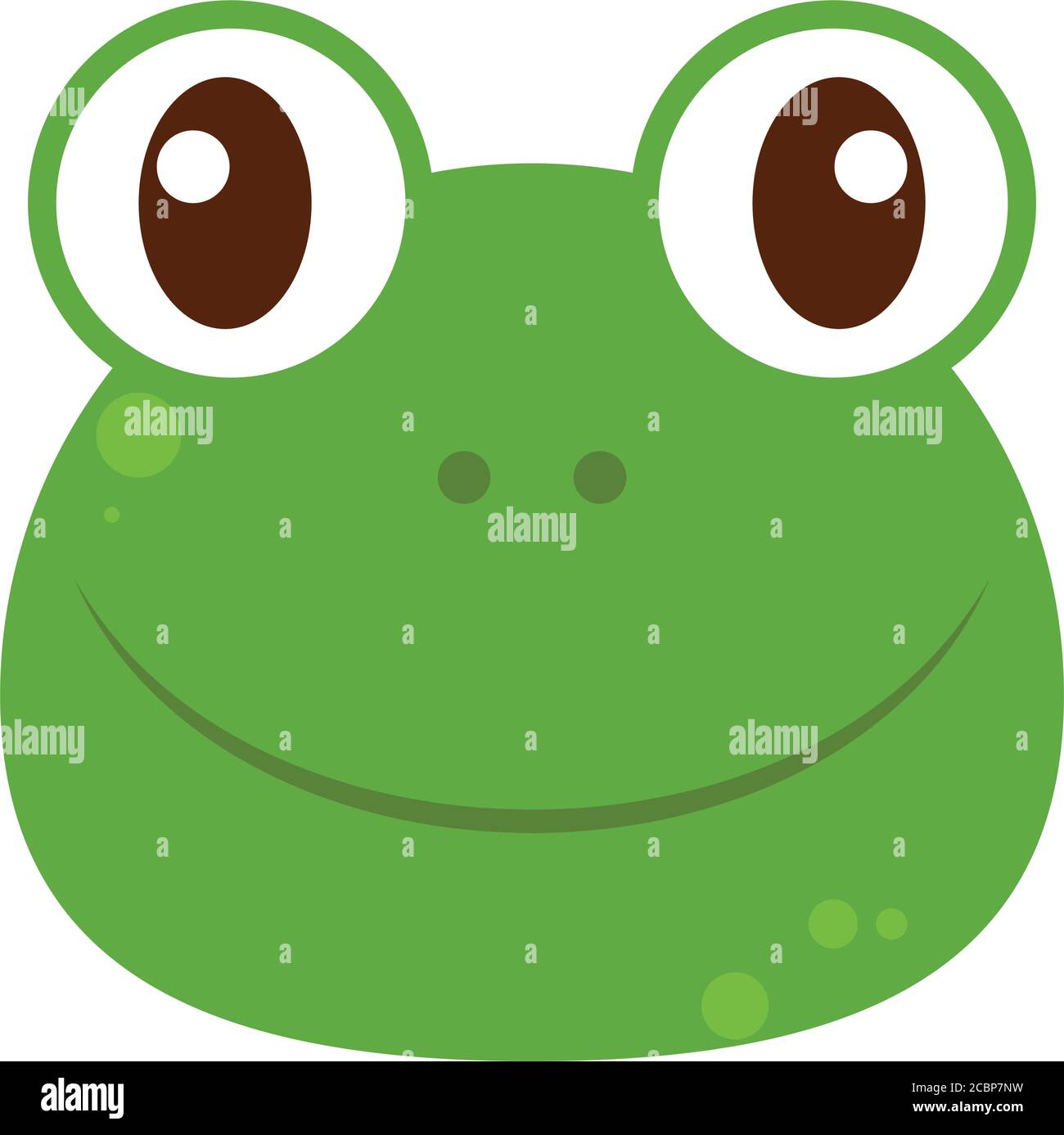 Frog head cartoon Stock Vector