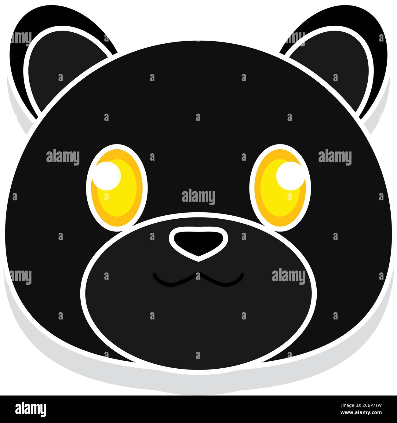 Panther head cartoon Stock Vector
