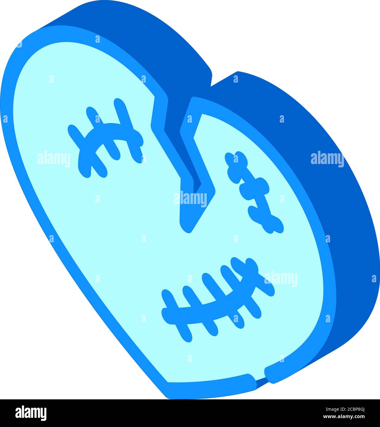 broken heart isometric icon vector illustration isolated Stock Vector ...