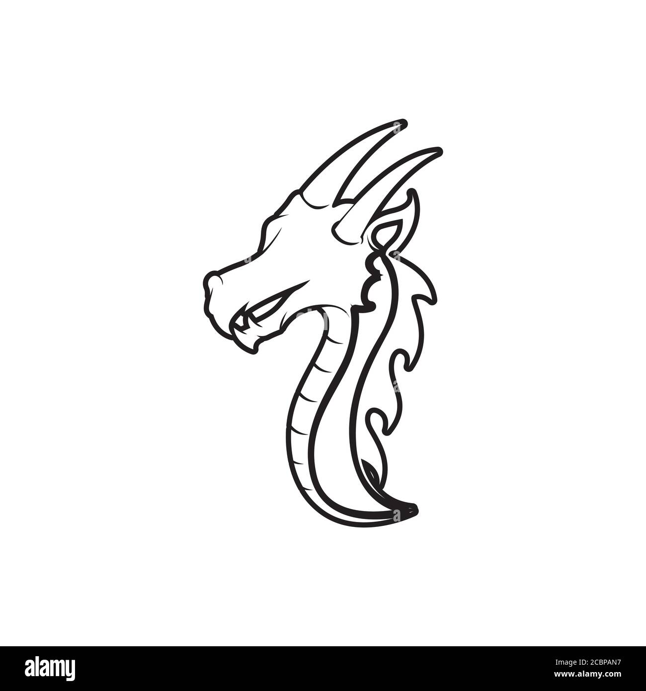 Dragon vector icon illustration design logo template Stock Vector Image ...