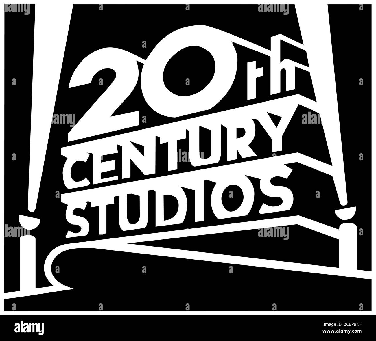 Logo 20th Century Studios, film production company Stock Photo