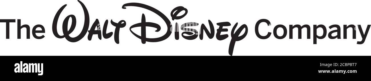 Logo Walt Disney Company, American media company, film production, white background Stock Photo