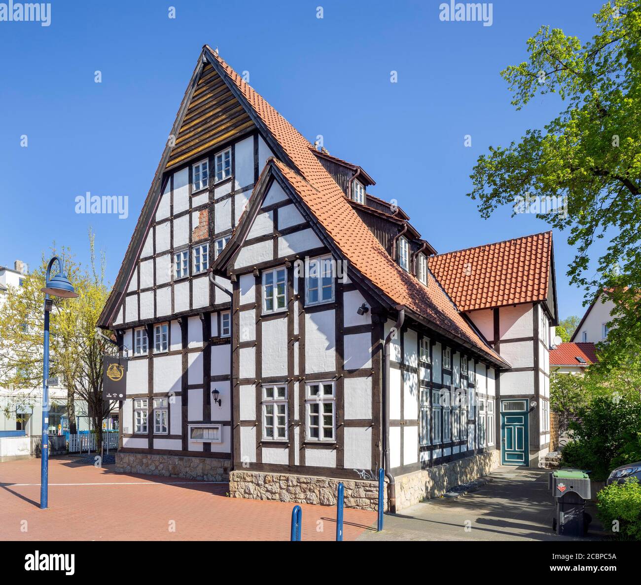 Brinkmannsches Haus, half-timbered house, Lage, East Westphalia, North Rhine-Westphalia, Germany Stock Photo