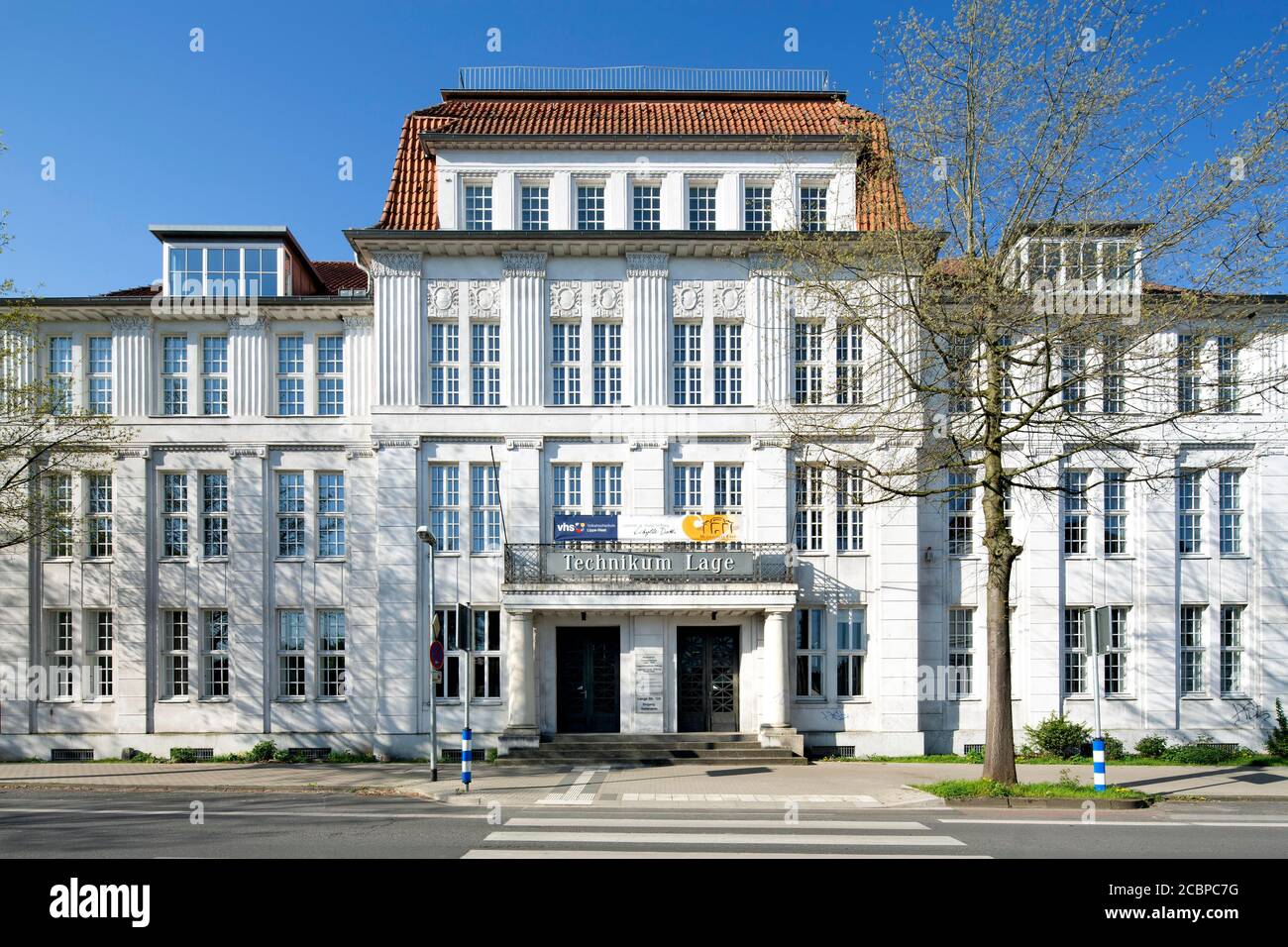 Technikum, former engineering school, today music school, adult education centre and seat of the Dotti Foundation, Lage, East Westphalia, North Stock Photo