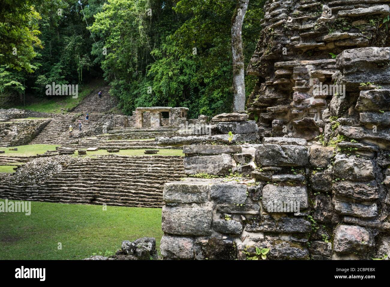 In the backgroun are Temple 22 and the stairs to Temple 33 in the ruins ...