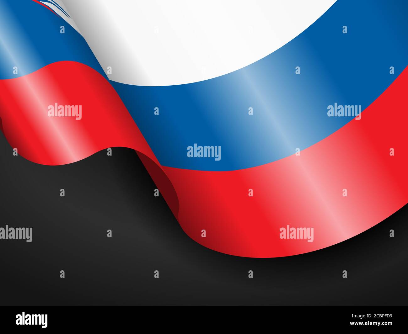 Waving Slovenia flag on black background. Vector illustration Stock ...