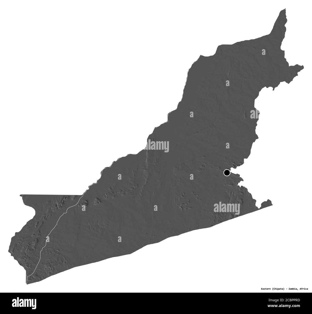 Eastern Province Zambia Map Shape Of Eastern, Province Of Zambia, With Its Capital Isolated On White  Background. Bilevel Elevation Map. 3D Rendering Stock Photo - Alamy