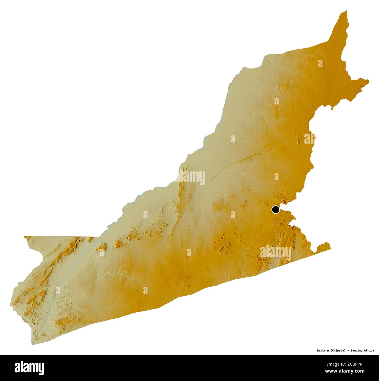 Eastern Province Zambia Map Shape Of Eastern, Province Of Zambia, With Its Capital Isolated On White  Background. Topographic Relief Map. 3D Rendering Stock Photo - Alamy