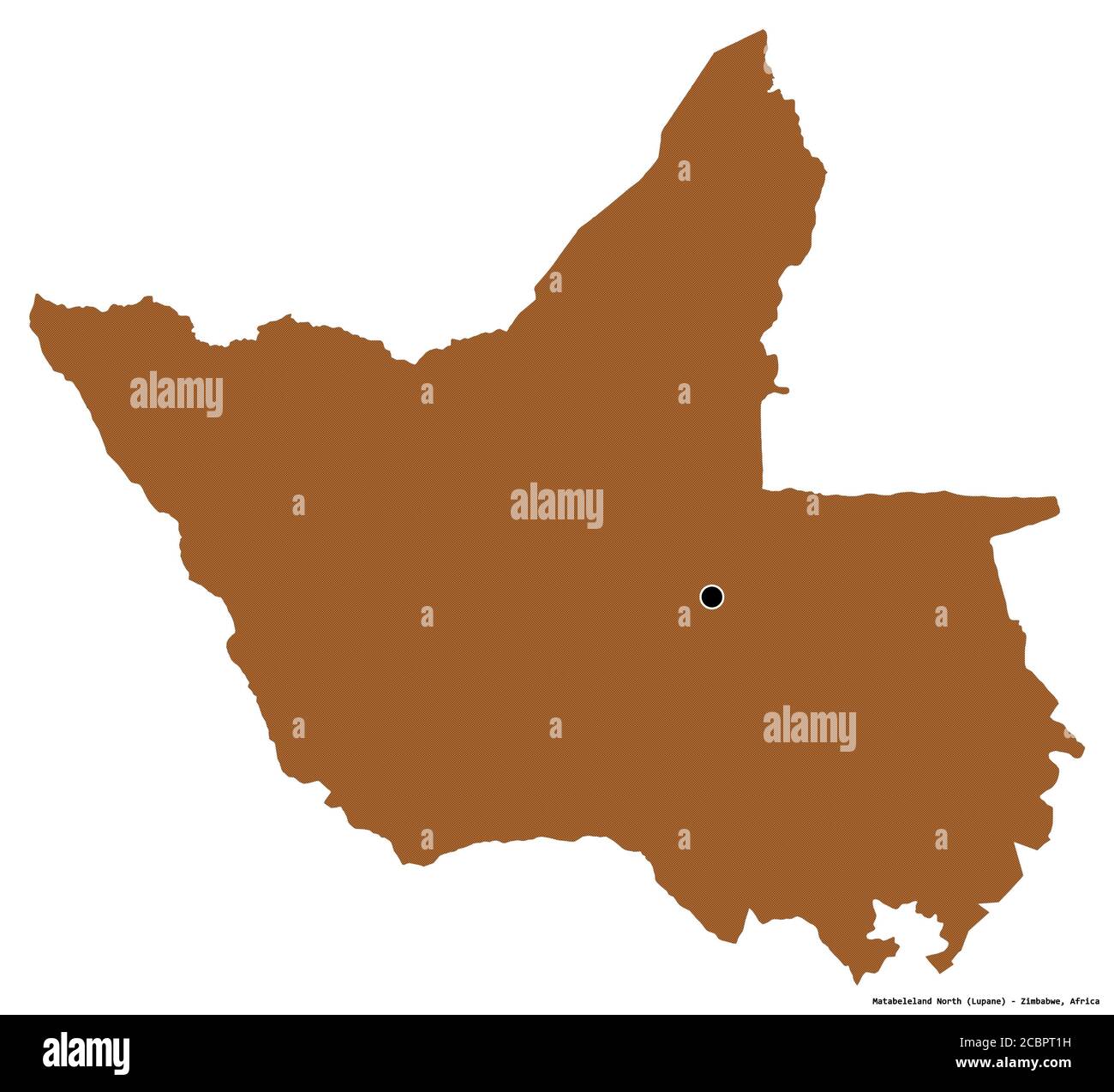 Matabeleland North Province Map Shape Of Matabeleland North, Province Of Zimbabwe, With Its Capital  Isolated On White Background. Topographic Relief Map. 3D Rendering Stock  Photo - Alamy