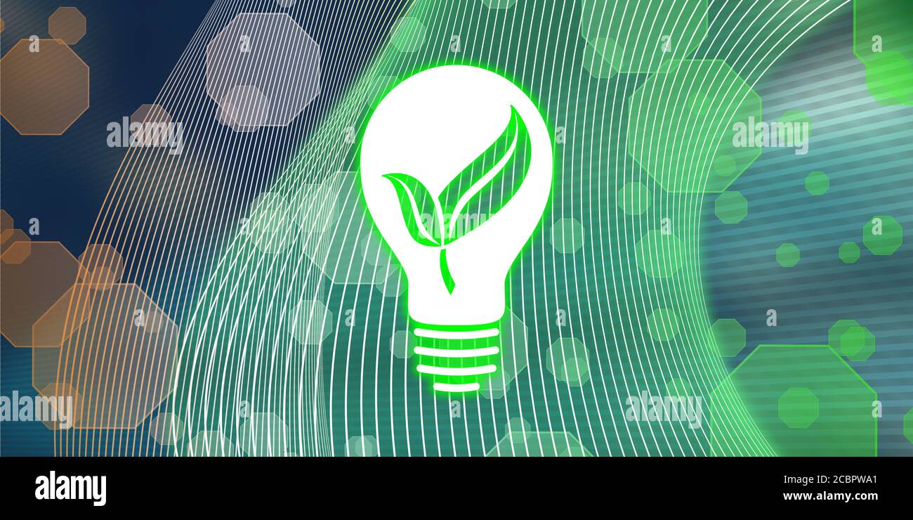 Illustration of a green energy concept Stock Photo - Alamy