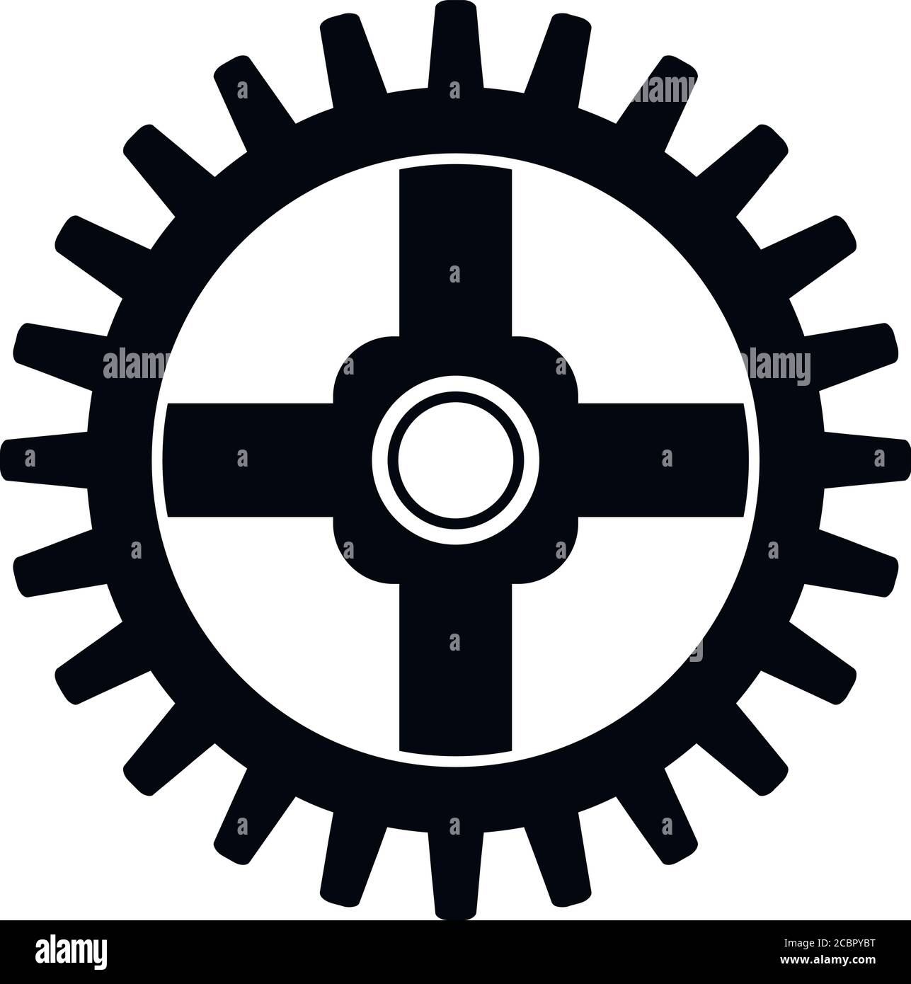 Watch cog wheel piece icon. Simple illustration of watch cog wheel ...