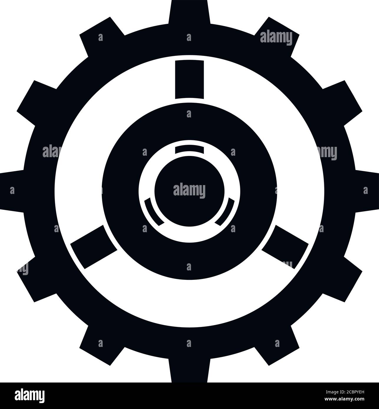 Old watch cog wheel icon. Simple illustration of old watch cog wheel ...