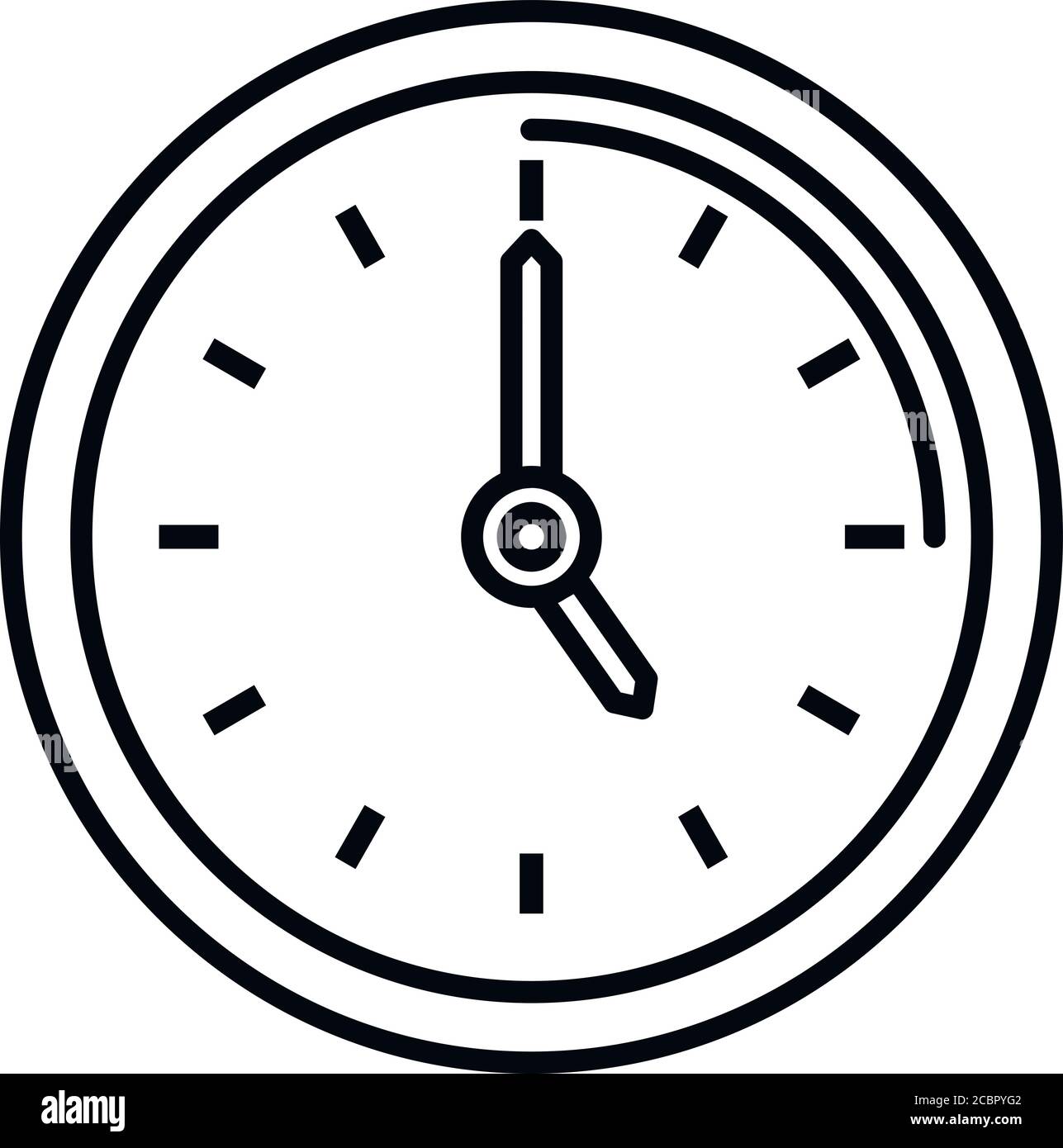 Office wall clock repair icon. Outline office wall clock repair vector icon for web design isolated on white background Stock Vector