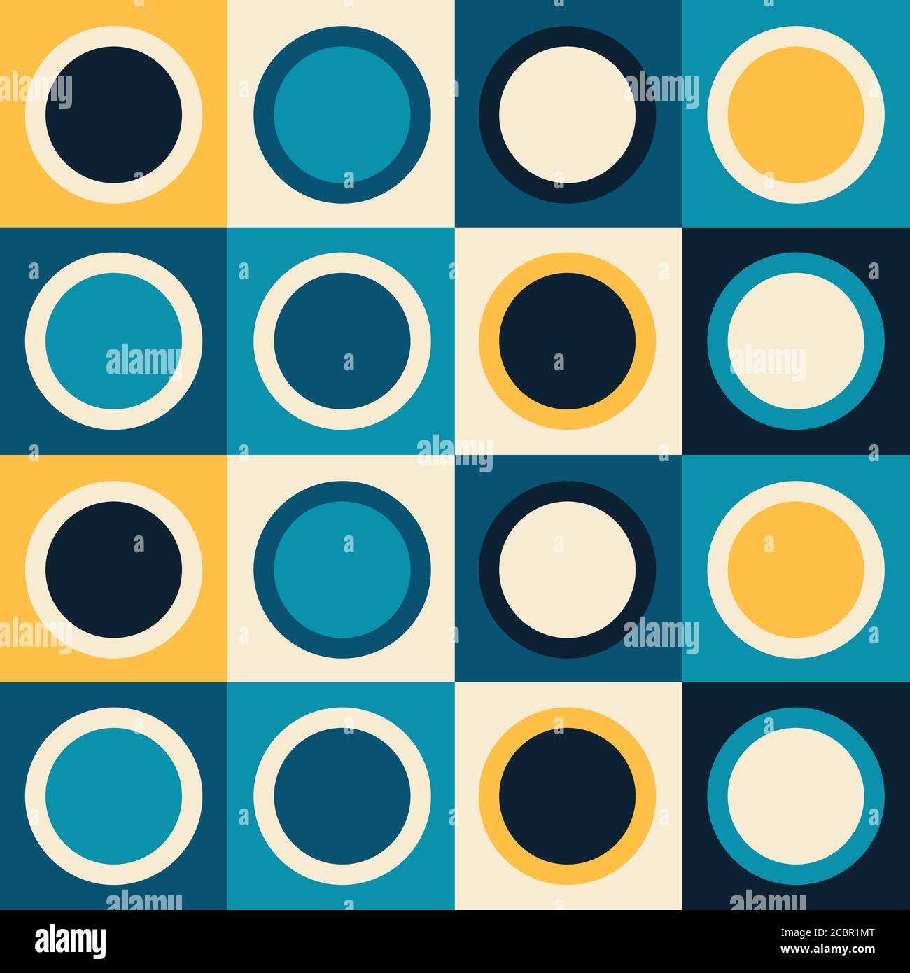 Retro abstract geometric pattern. Vector seamless background. Stock Vector