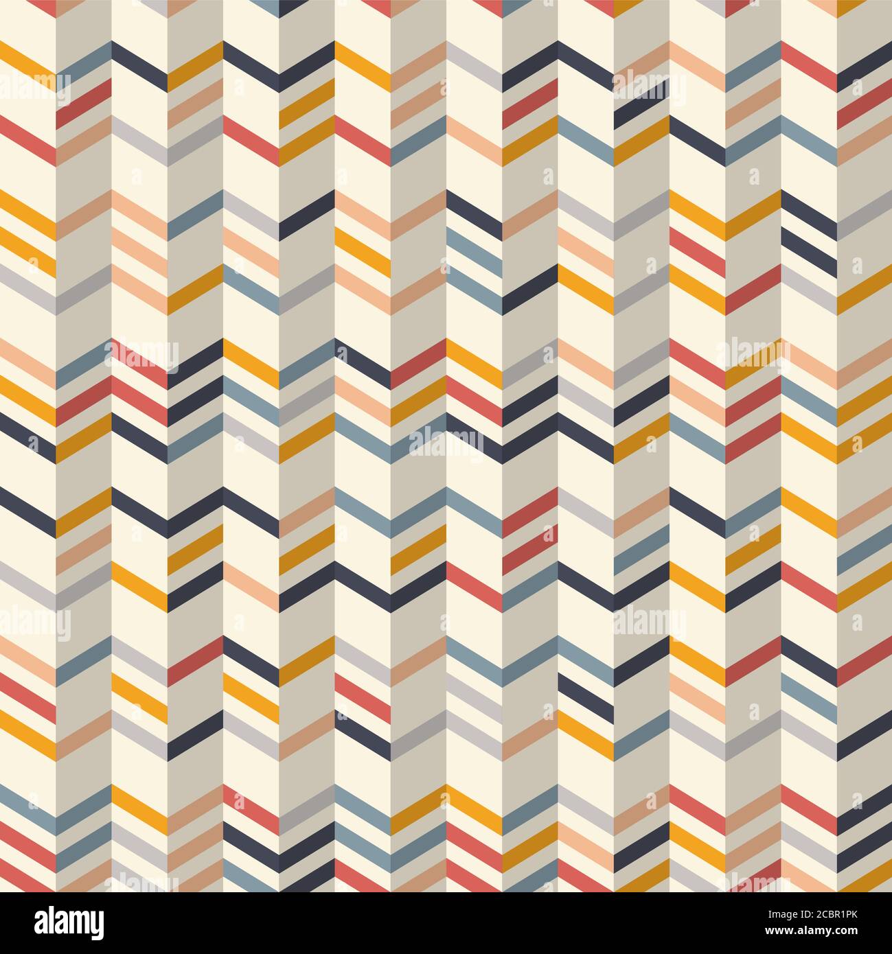 Fashion zigzag pattern in yellow and colors. Seamless chevron pattern. Vector background Stock Vector