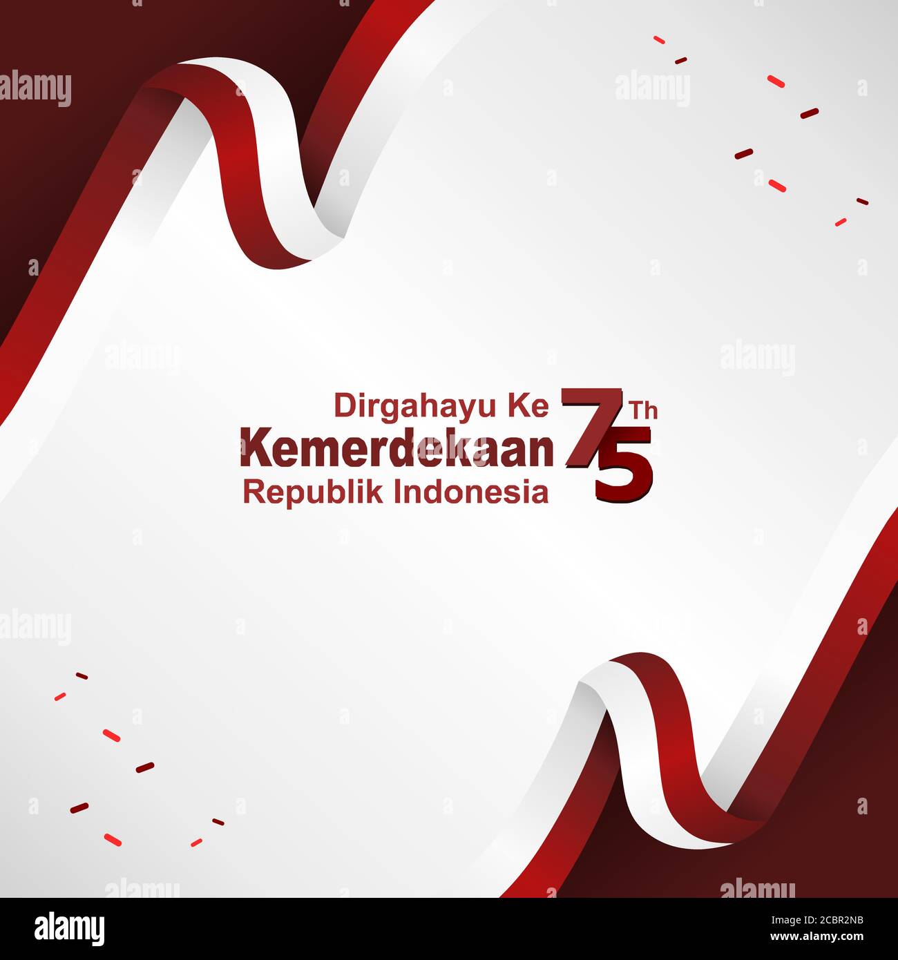 indonesia independence day illustration vector for greeting freedom of indonesia war Stock Vector