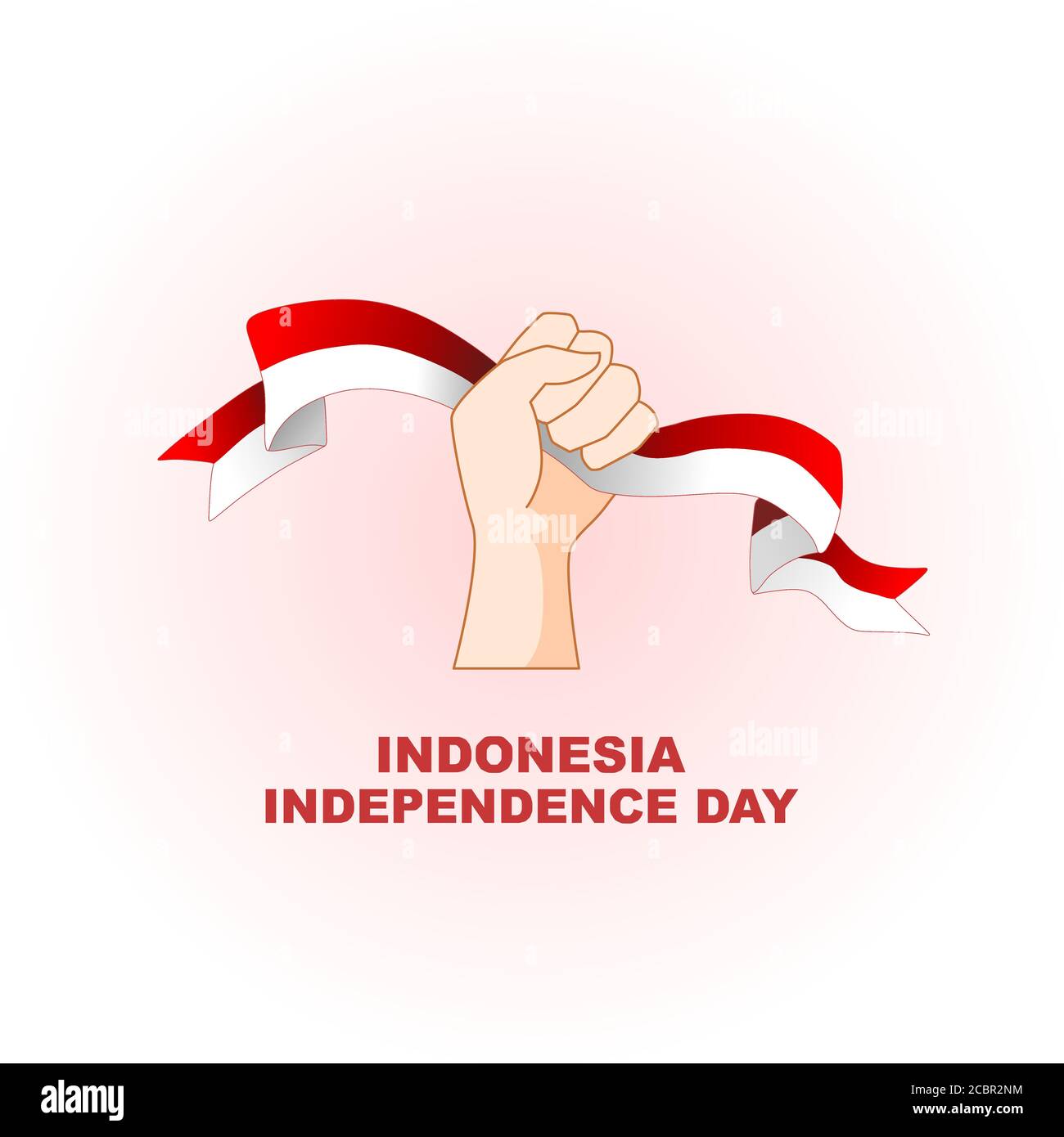 indonesia independence day illustration vector for greeting freedom of indonesia war Stock Vector