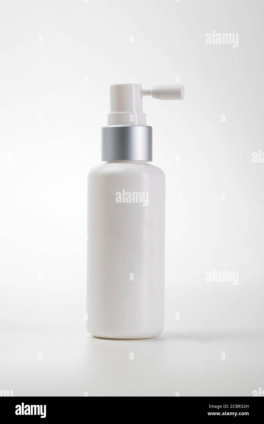 bottle pump cosmetic mockup over white background Stock Photo - Alamy