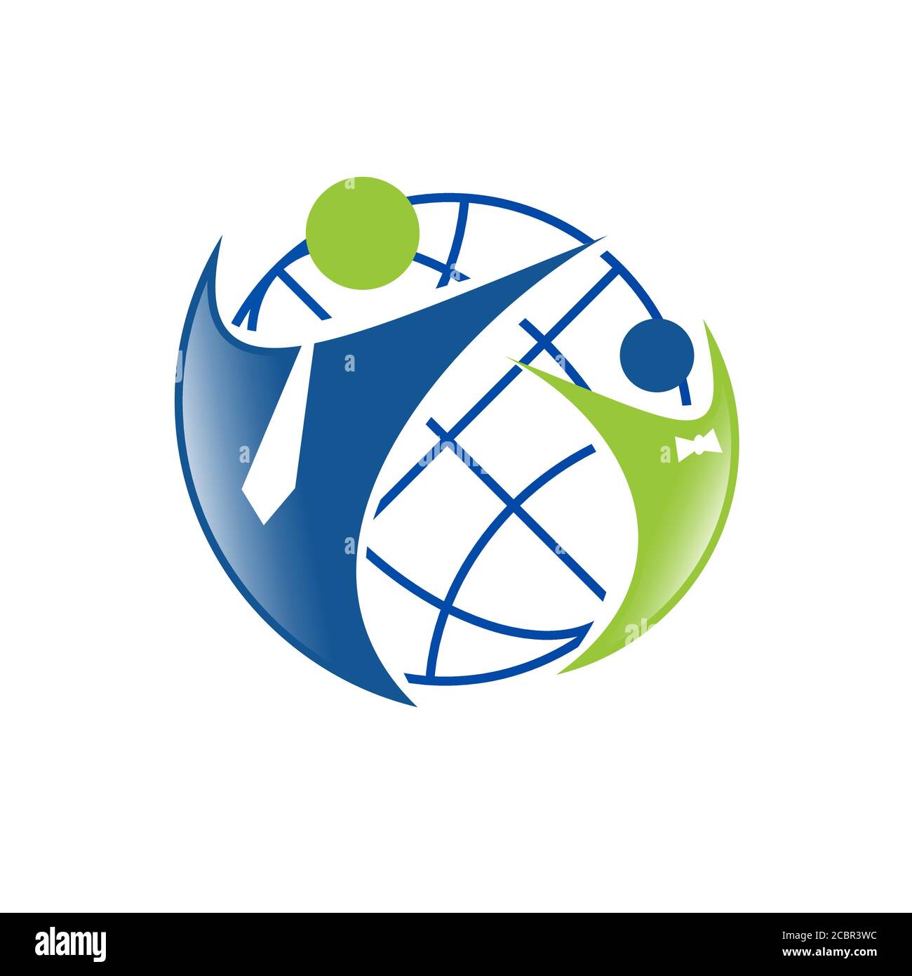job recruitment logo vector. global abstract businessman graphic 
