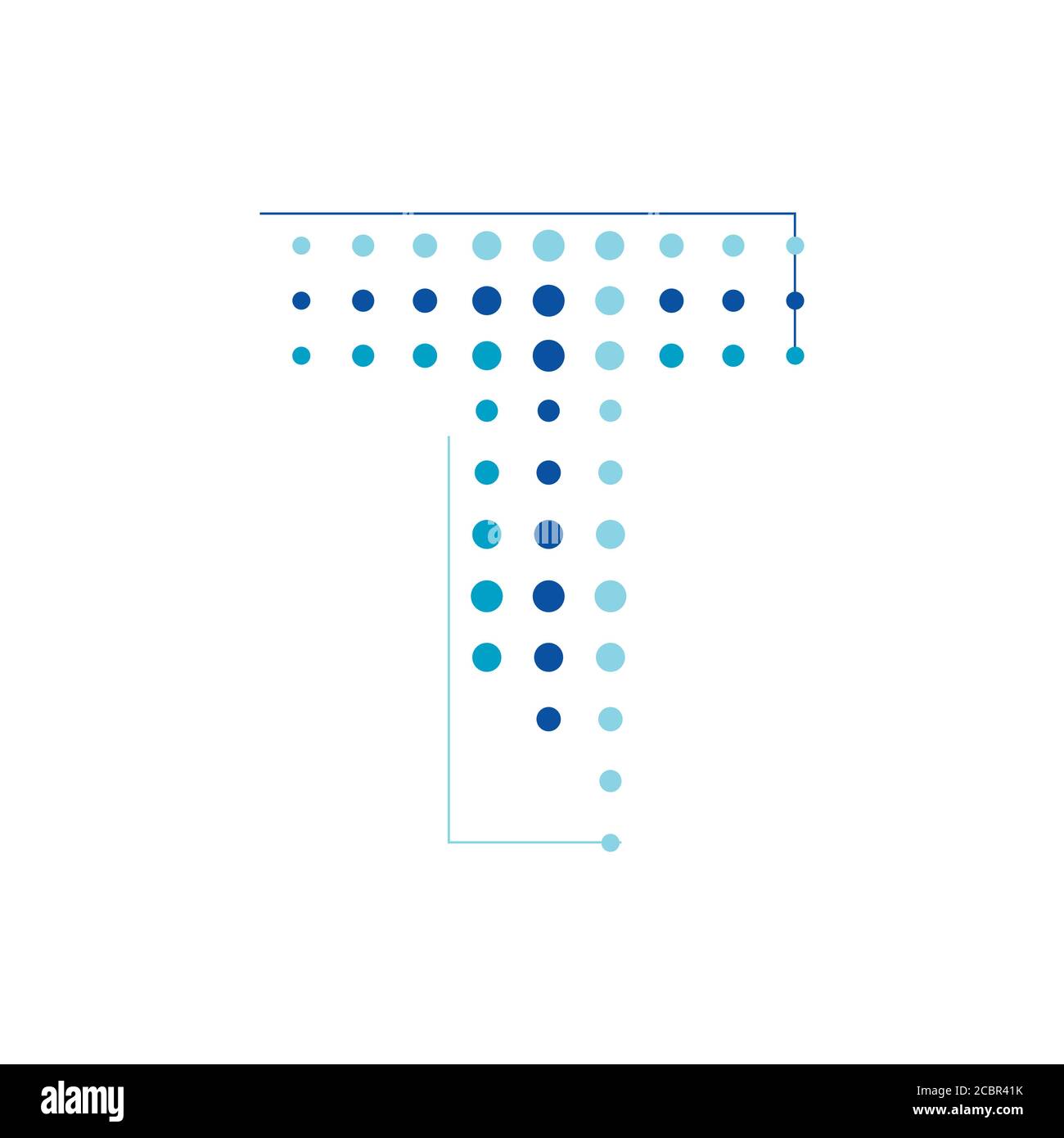 creative initial T Letter T logo design vector. abstract dots halftones ...