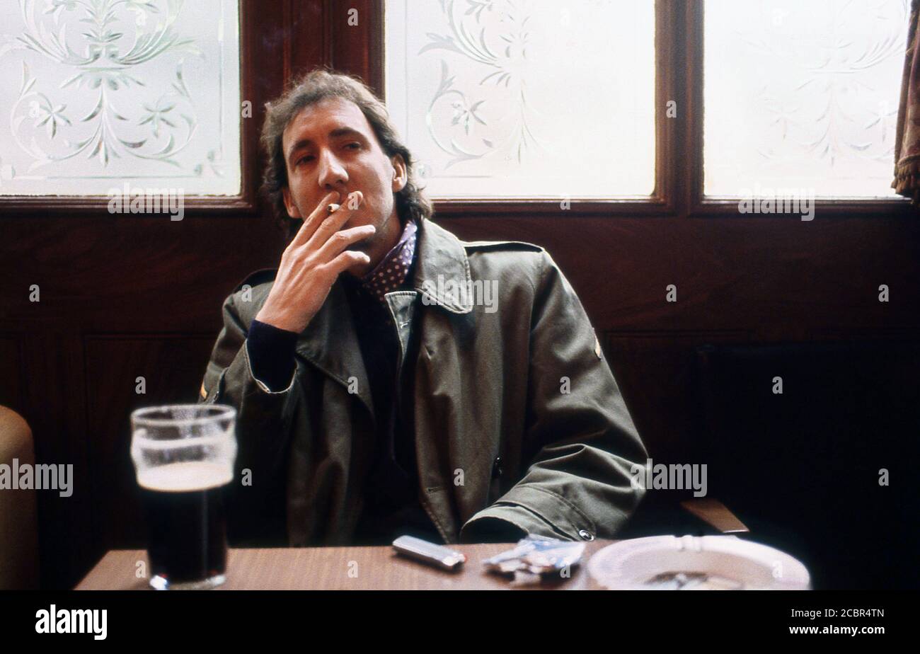 Pete Townshend in the ship Pub Soho London 1980 Stock Photo
