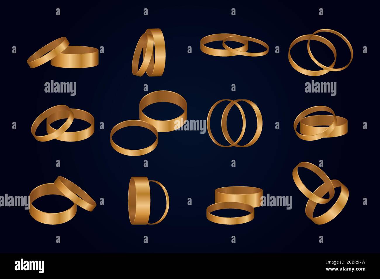 Template wedding invitation gold rings Stock Vector Images - Alamy