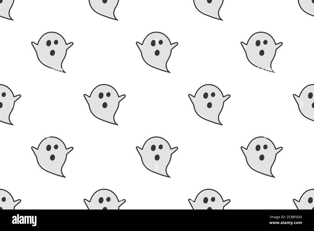 Flat design ghost seamless pattern. Halloween day wallpaper vector ...