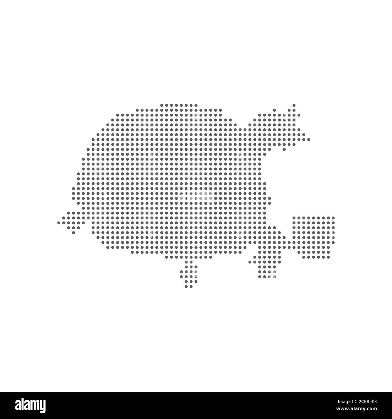Dotted map of Minsk. Vector Stock Vector