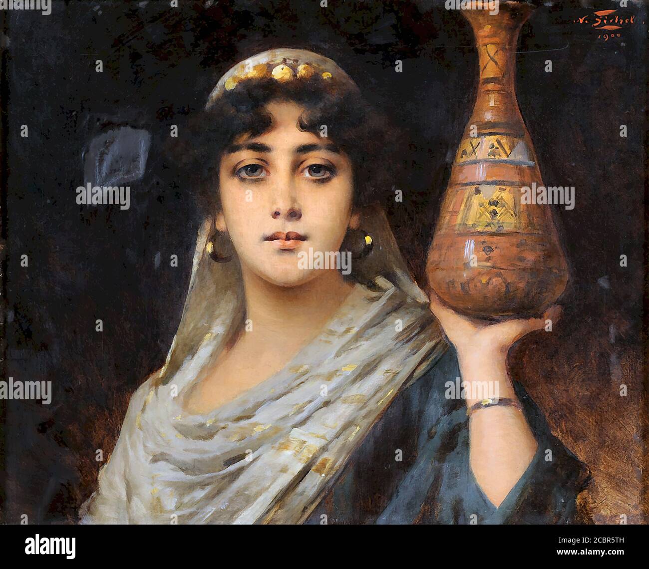 Sichel Nathaniel - Orientalische SchÃ¶nheit - German School - 19th and Early 20th Century Stock Photo