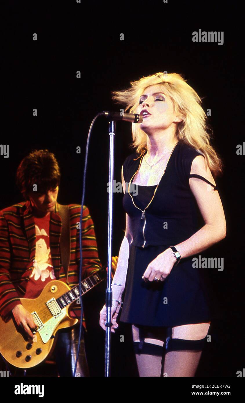 Blondie live gig at the Palladium New York USA 1978 Stock Photo