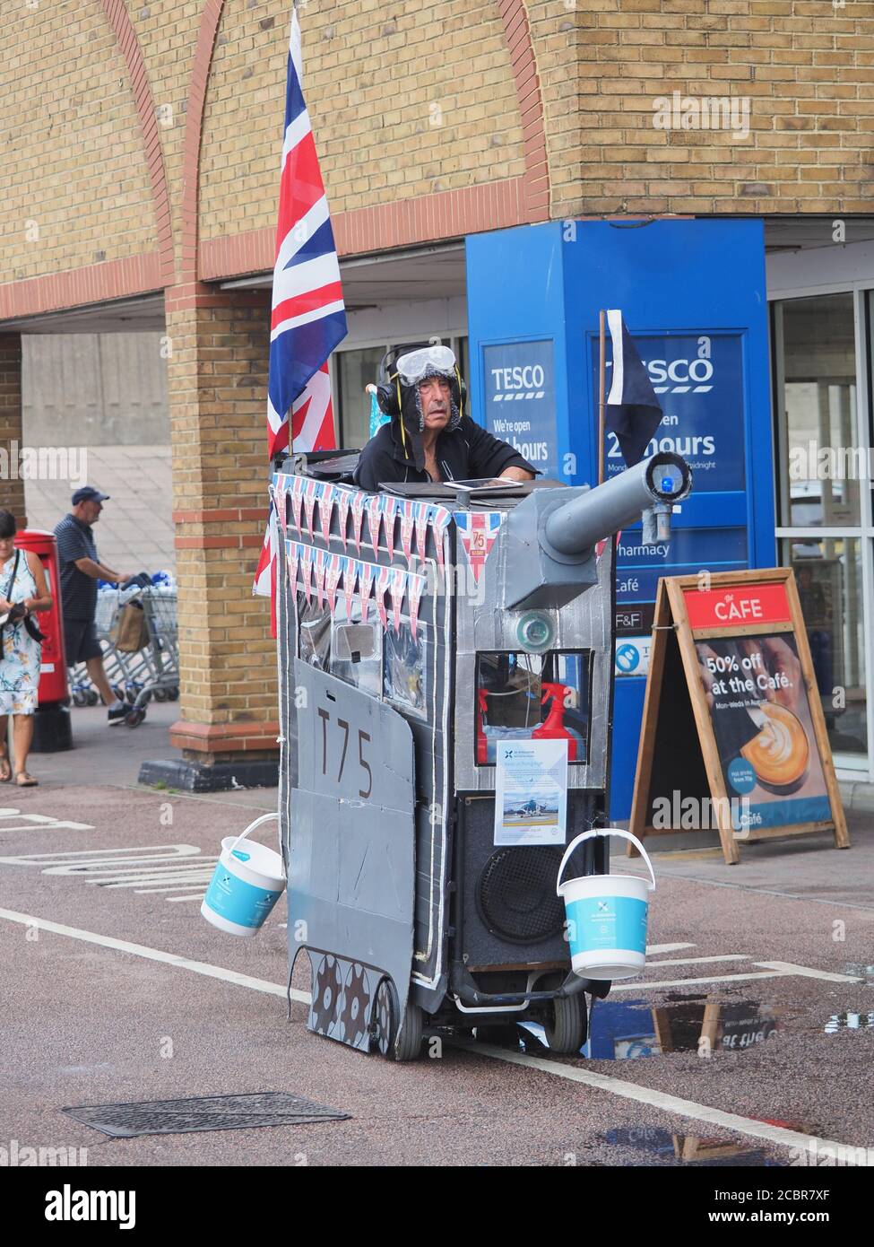 Sheerness, Kent, UK. 15th August, 2020. 75 year old retired electrician