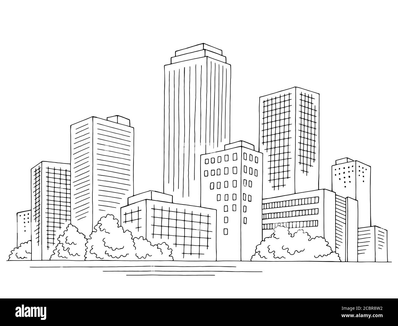 Korean famous skyscraper building sketch cartoon vector illustration  isolated Korean famous skyscraper building sketch  CanStock