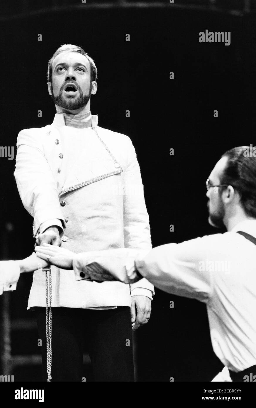 RICHARD II by Shakespeare design: Grant Hicks lighting: John B Read director: Robin Lefevre  Nickolas Grace (Richard II), Stuart Wilson (Bollingbroke) The Young Vic, London SE1 25/02/1981 (c) Donald Cooper Stock Photo