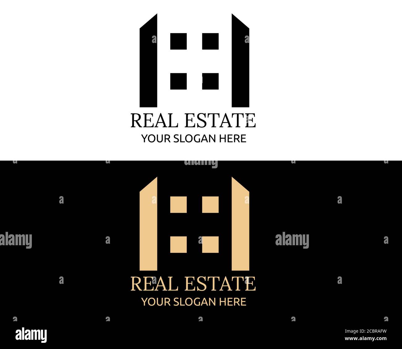 Illustration vector design of real estate logo template Stock Vector ...