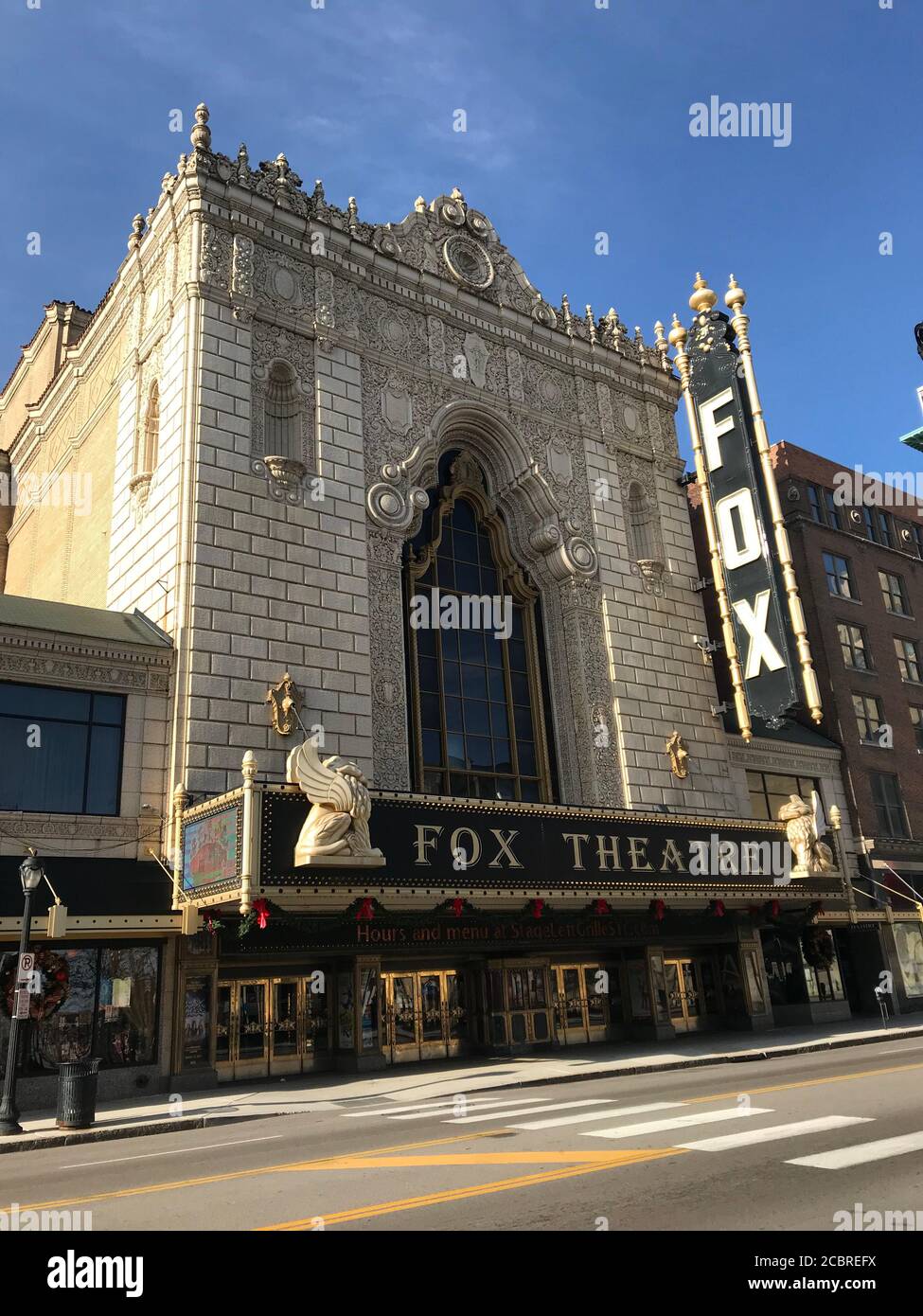 Fox Theatre facade at St. Louis city. Missouri / USA. Stock Photo