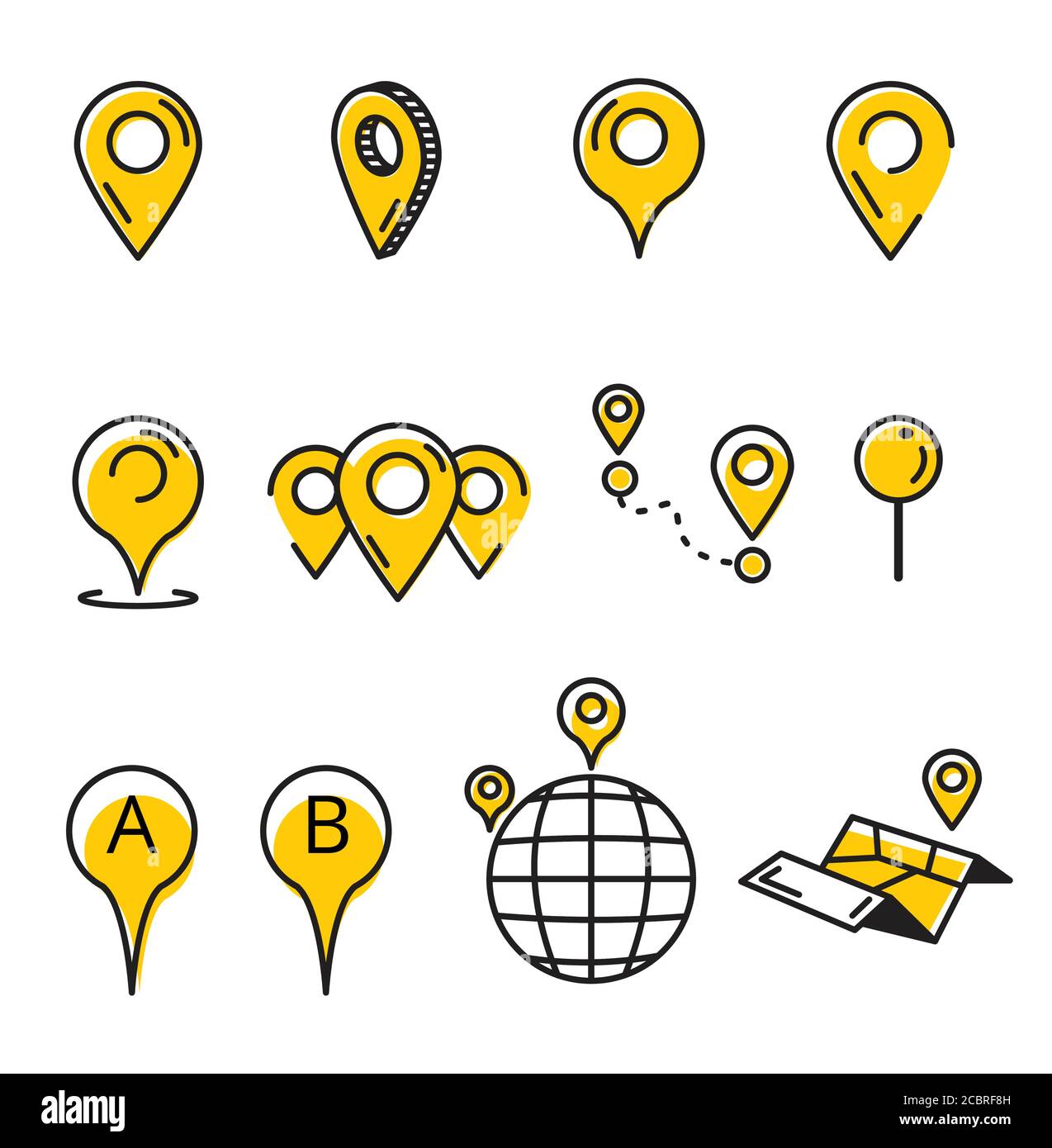 Location map vector line hi-res stock photography and images - Alamy