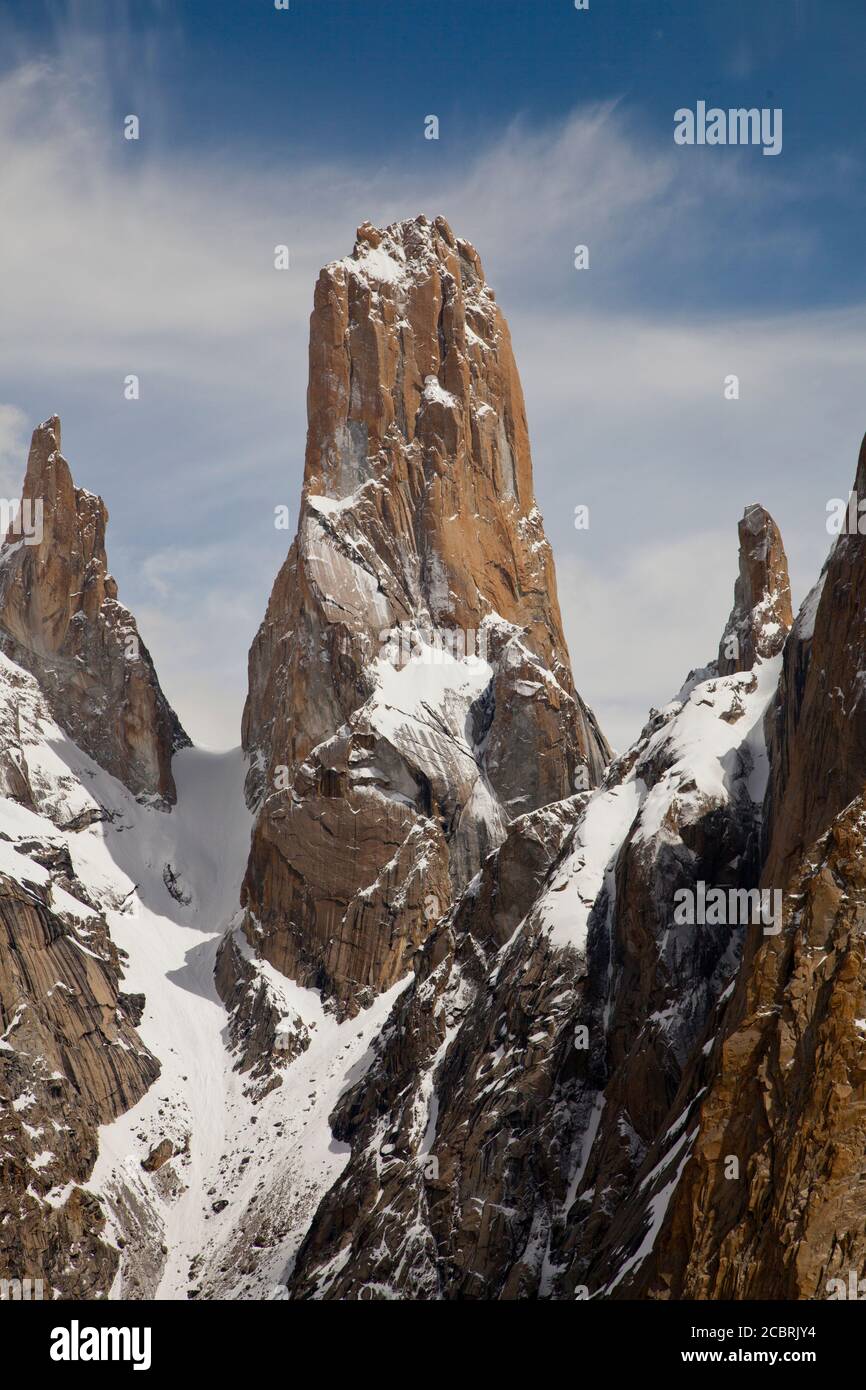 Trango Towers And Nameless Towers Are High Rocks In Pakistan Landscapes Of Skardu Hunza Karakorum Range In Gilgit Baltistan Stock Photo Alamy
