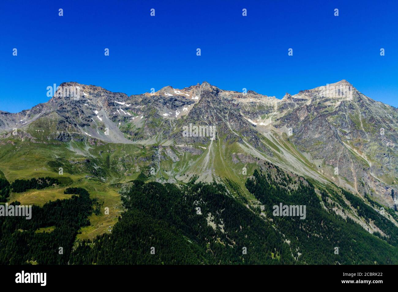 Italian Alps mountain summit in Gran Paradiso National Park Stock Photo