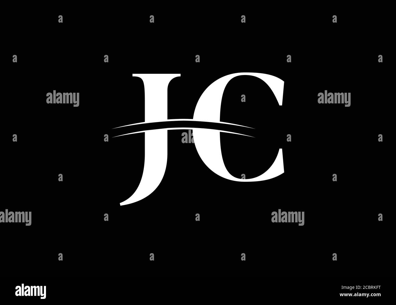 J C Initial Letter Logo design, Graphic Alphabet Symbol for Corporate Business Identity Stock Vector
