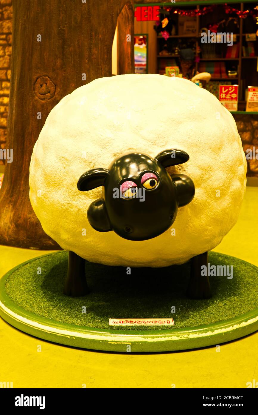 Shirley the Sheep figure from Shaun the Sheep at Expocity,Osaka.JAPAN