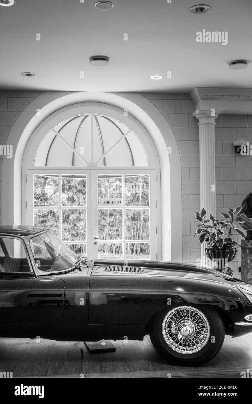 vintage car showroom Stock Photo