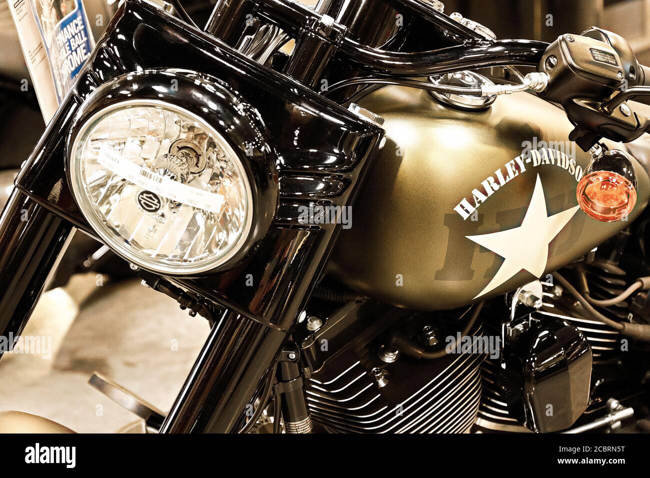 Las Vegas,NV/USA Nov 02,2015 Promotional HarleyDavidson motorcycle