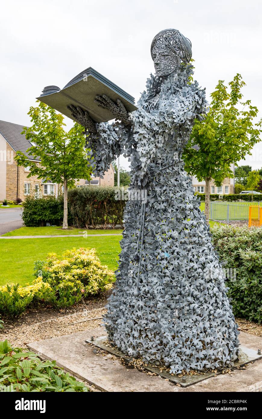 Female figure sculpture commemorates 16th century witch executions by Andy Scott, Prestonpans