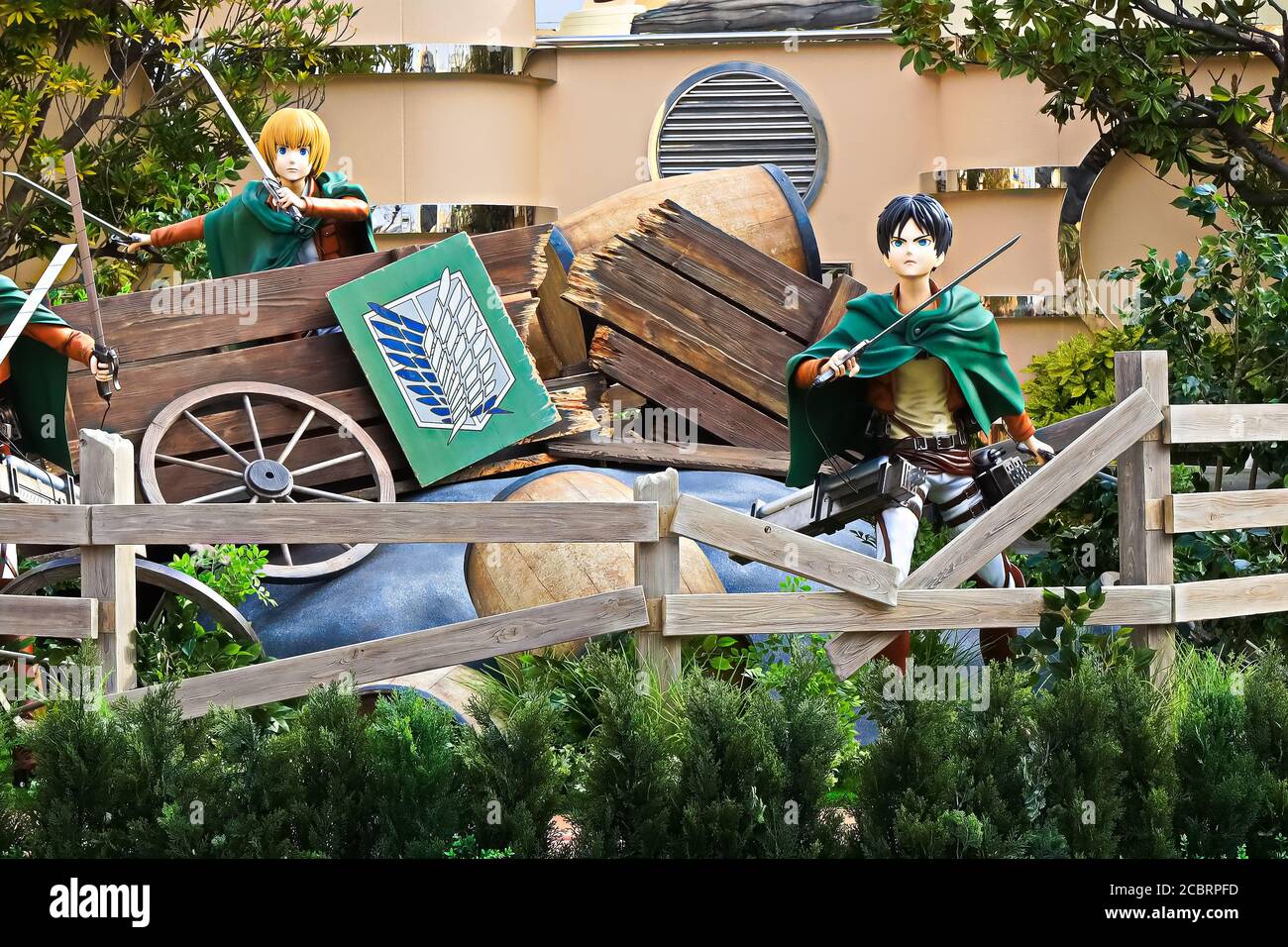 Osaka, Japan - Jan 20, 2020: Entrance of Attack on Titan ( Shingeki no ...