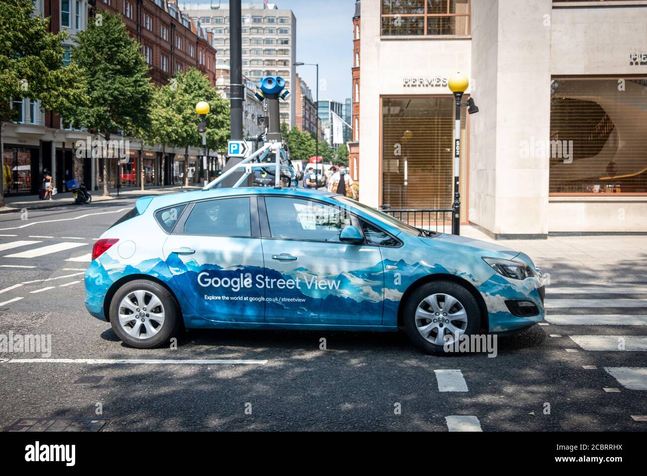 LONDON- A Google Street View car in a action mapping the streets of London Stock Photo