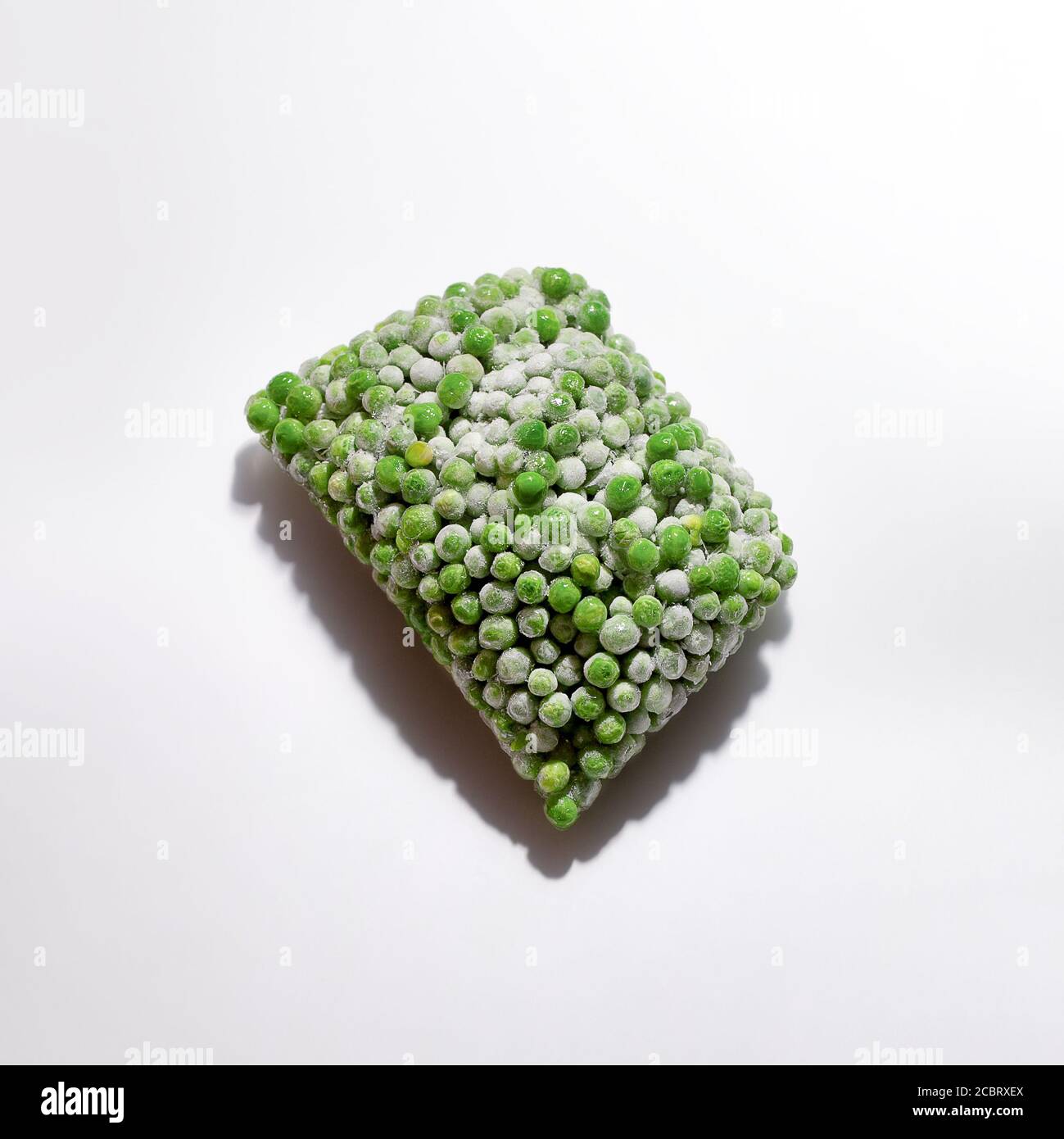 Frozen food vegetable green pea on white background. Healthy eating ...